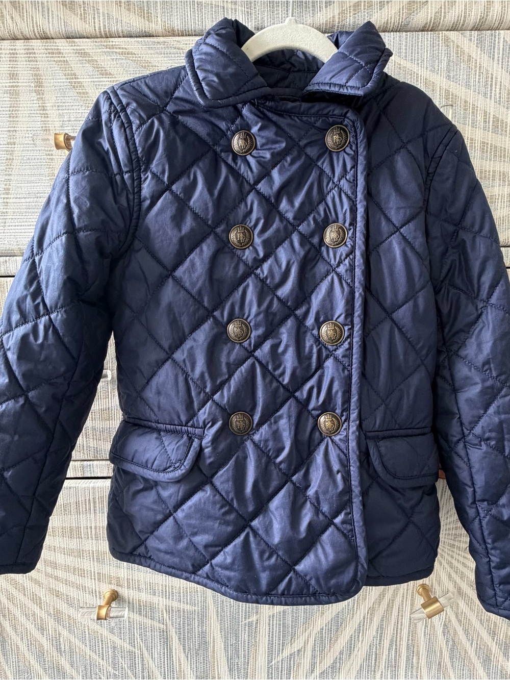 Polo by Ralph Lauren Navy Quilted Double-Breasted Puffer Jacket